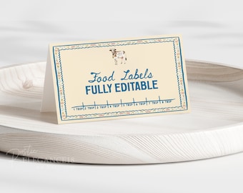 Butter Bridal Shower Food Label Template - Butter Together Couples Wedding Shower • Floral Vintage Design (Editable) BBS01