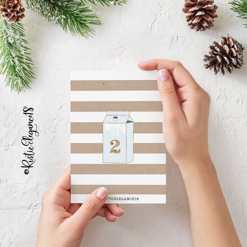 Milk and Cookies Birthday Invite Christmas Birthday Invite Hot Cocoa and Cookies 5x7 or 4x6 Inches