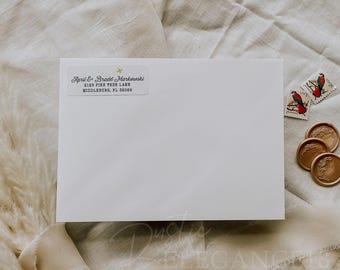 Travel Address Label, Printable Airplane Return Address Sticker (DIY Editable Template)