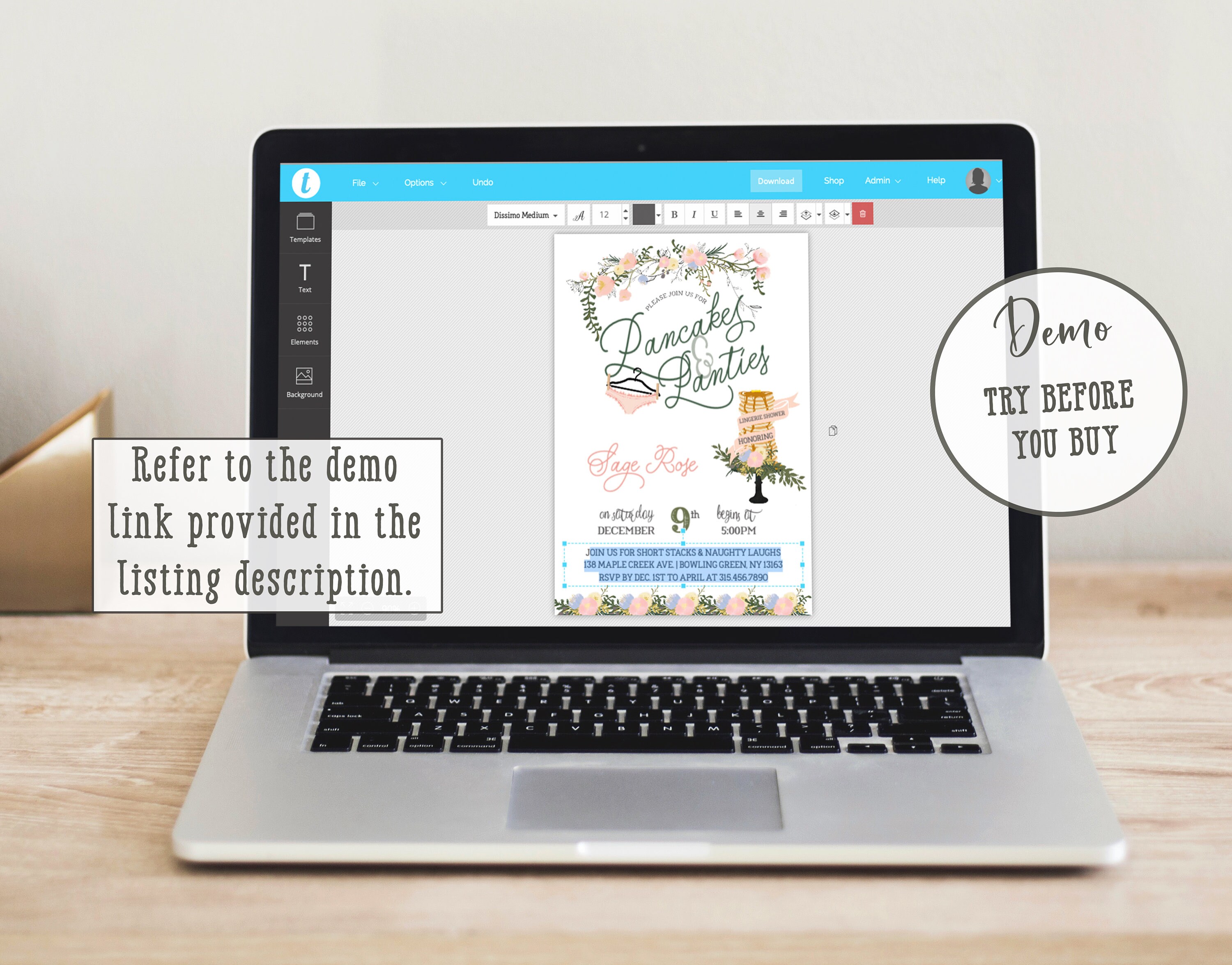 Stock the Pantry Lingerie Shower Invitation // PINK INSTANT Etsy