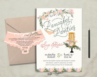 Pancakes & Panties Bachelorette Invite | Lingerie Shower (Digital)