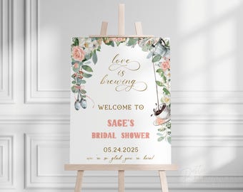 Coffee Bridal Shower Bundle • Love Is Brewing Bridal Shower Invite • Printable, Editable Template • Coffee Shower-Bridal Wedding