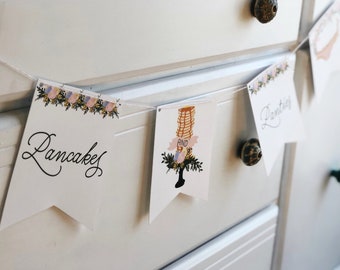 Pannenkoeken en slipje banner. Lingeriebanner.