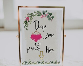 Panties & Pizza Bachelorette Sign (Editable Template)