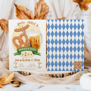 Oktoberfest Invite | Prost Wurst Party Ever | Beer Birthday Invite | Fall Party | Custom Editable Printable