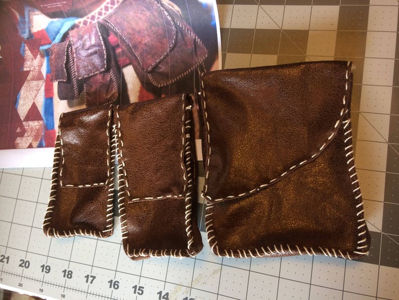 Aloy Pouches Set Faux Leather