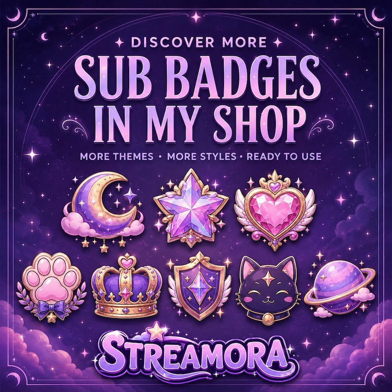 Mushroom Mycelium Twitch Sub Badges, 12 Icons for Youtube, Discord ...