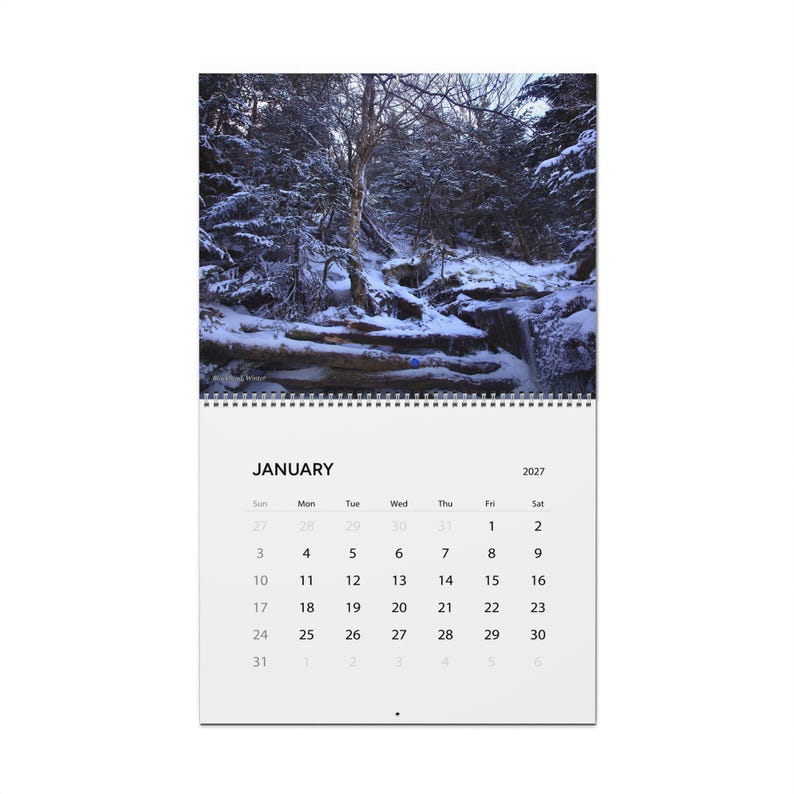2027 Catskills Wall Calendar, High Peaks Photography, Nature Scenes, Hiking Gift, New York Art image 1