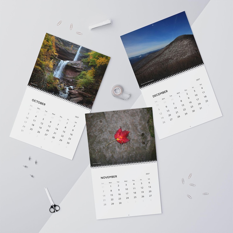 2027 Catskills Wall Calendar, High Peaks Photography, Nature Scenes, Hiking Gift, New York Art image 7