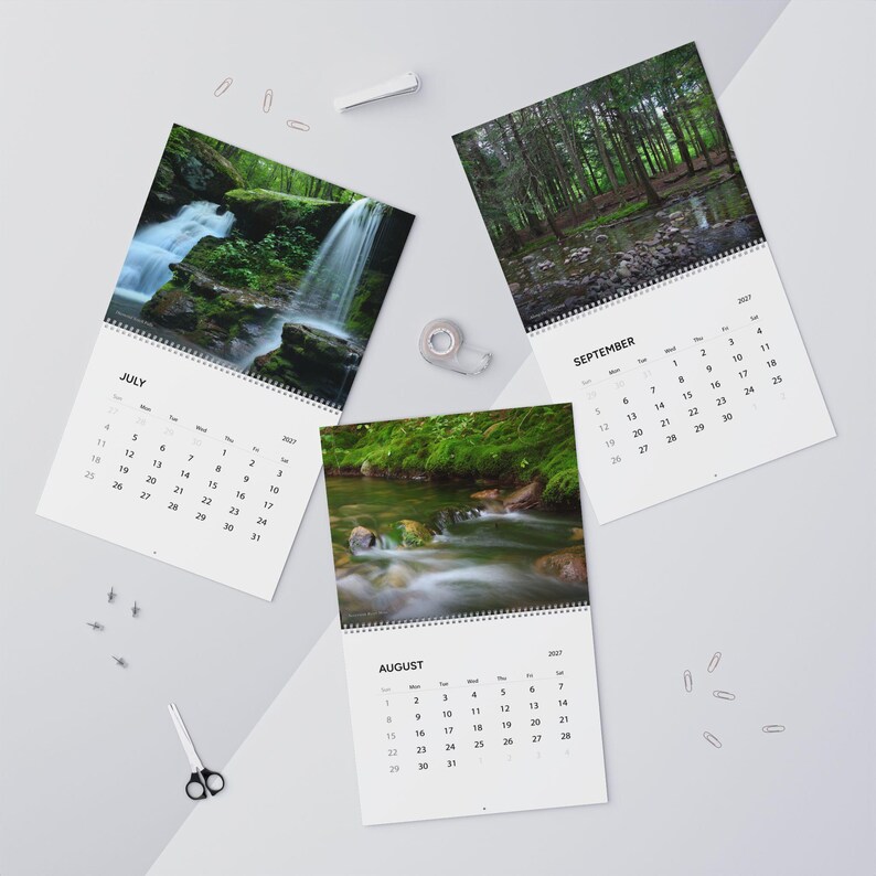 2027 Catskills Wall Calendar, High Peaks Photography, Nature Scenes, Hiking Gift, New York Art image 6