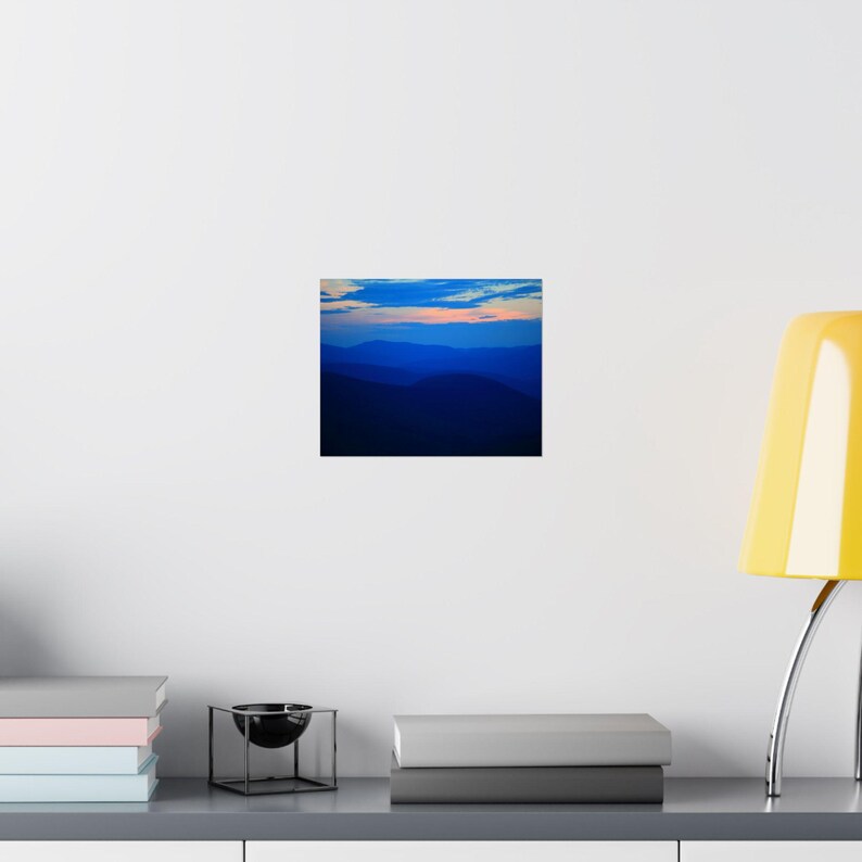 Catskill Mountains Dusk Print, Layered Ridgelines, Sunset Photography Wall Art image 8