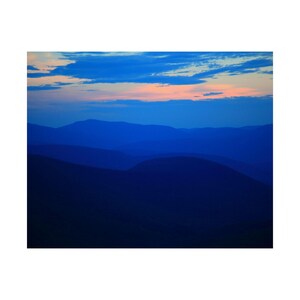 Catskill Mountains Dusk Print, Layered Ridgelines, Sunset Photography Wall Art image 2