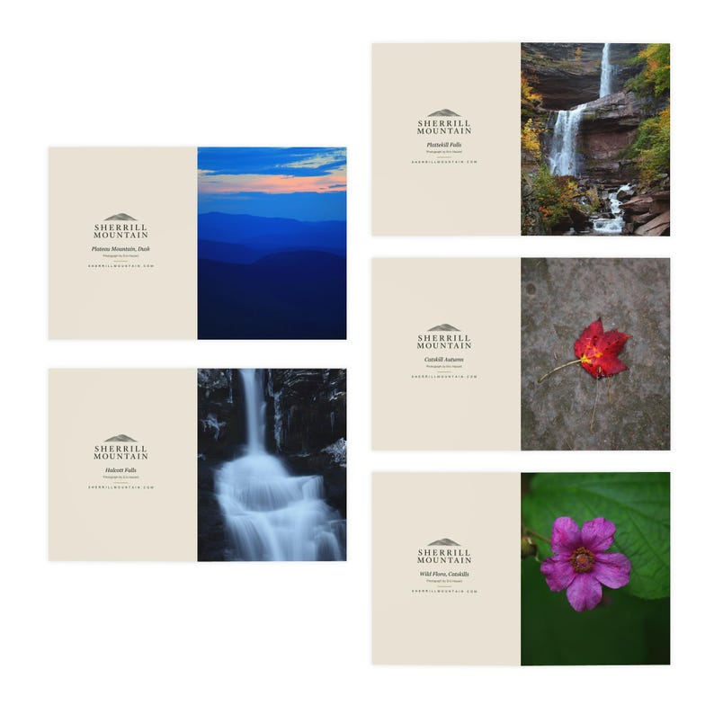 Catskill Mountains Photography Greeting Cards, Nature Stationery Set (5 Cards) image 2
