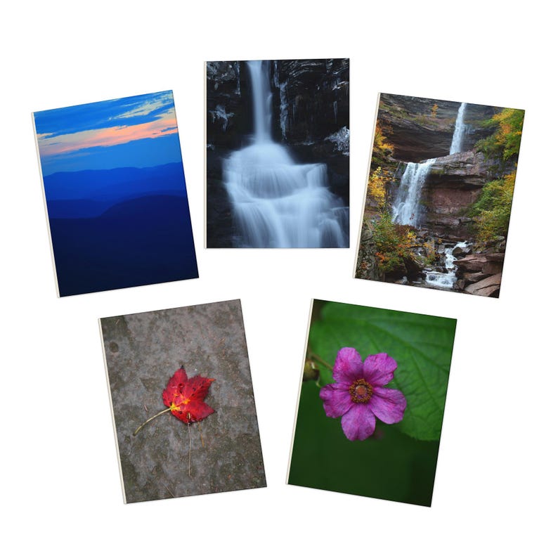 Catskill Mountains Photography Greeting Cards, Nature Stationery Set (5 Cards) image 1