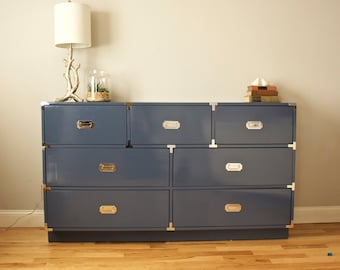 slim fit dress slacks Mid Century Modern Drexel Campaign Dresser – Bluegrass Furniture  Rejuvenation