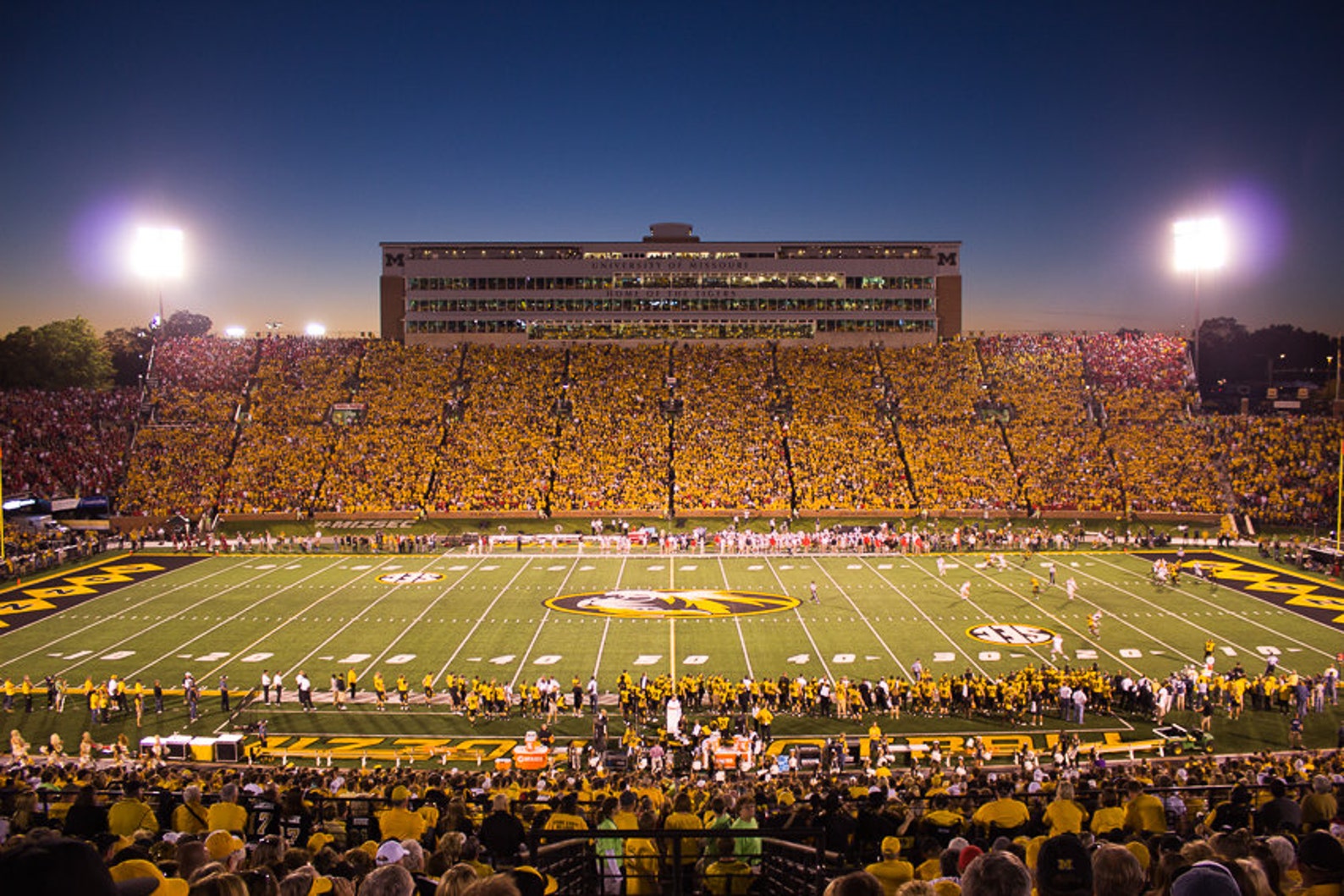 Faurot Field at Night Mizzou Photography First SEC Game Etsy