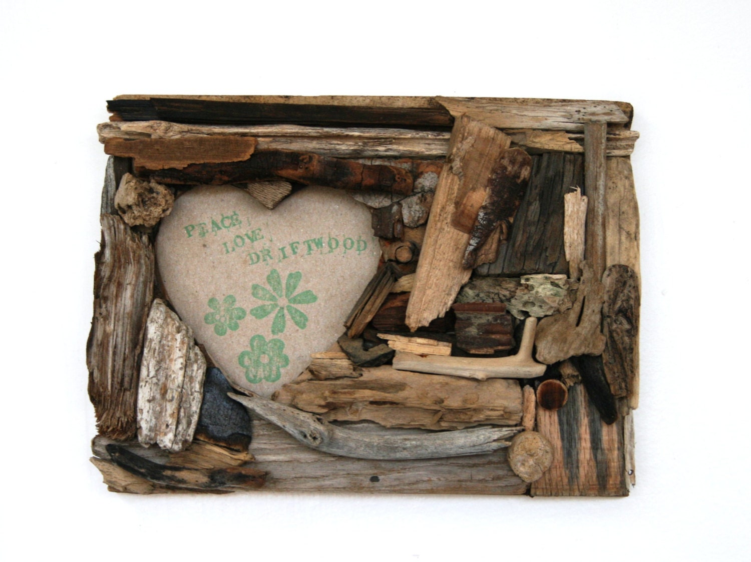 Handmade Heart Shaped Driftwood Frame Rustic Home Decor | Etsy