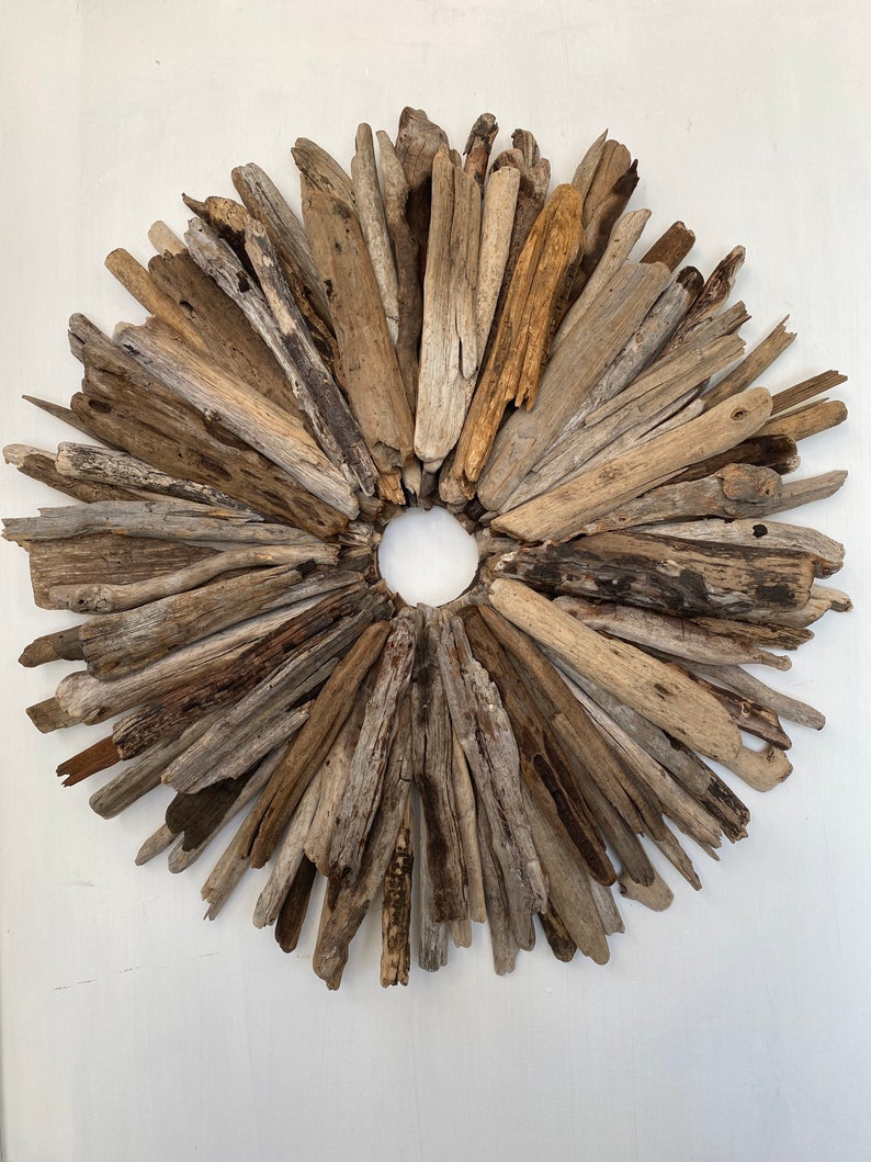 Driftwood wreath. Garden wreath. Outdoor decoration. Coastal wreath. Garden driftwood. Garden signs outdoor. image 4