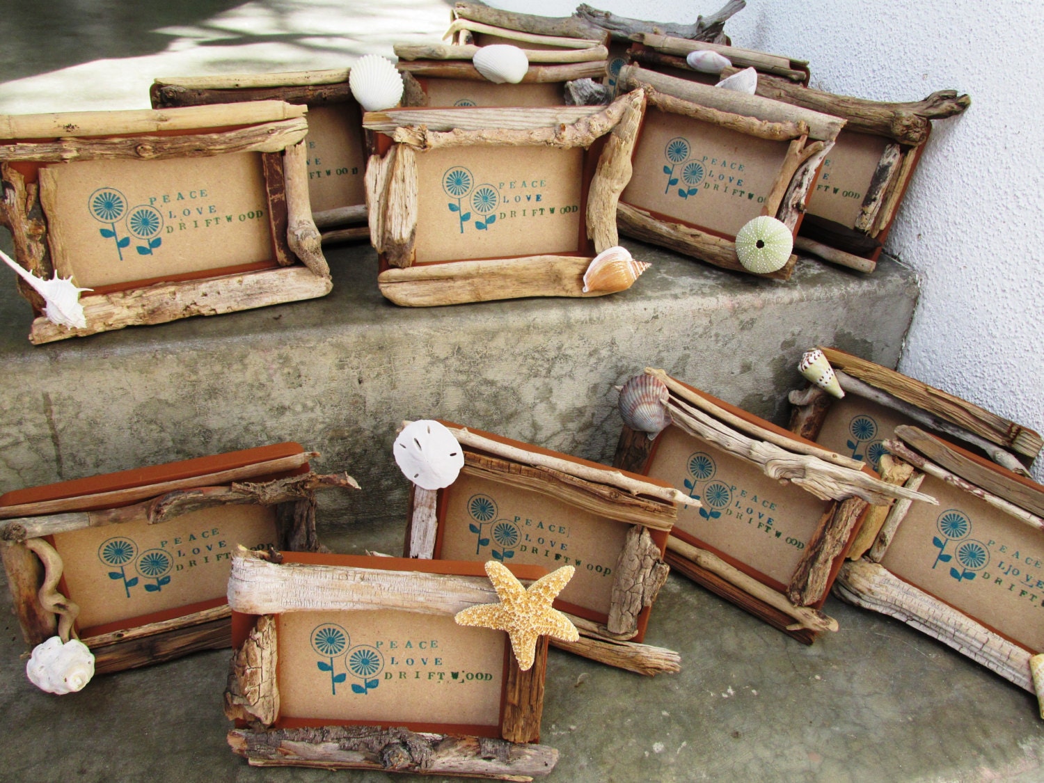 Set of Three Driftwood Frames made to Orderselect Color Etsy