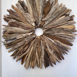 Driftwood wreath. Garden wreath. Outdoor decoration. Coastal wreath. Garden driftwood. Garden signs outdoor. image 6