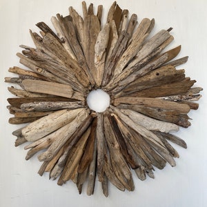 Driftwood wreath. Garden wreath. Outdoor decoration. Coastal wreath. Garden driftwood. Garden signs outdoor. image 3