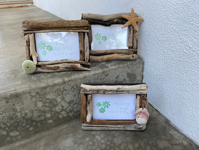Set of Three Driftwood Frames made to Orderselect Color Etsy