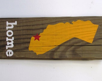 Reclaimed Wood State Home Welcome Sign--Pick YOUR State and Colors--local pride, hometown sign, custom home sign, unique home decor gift
