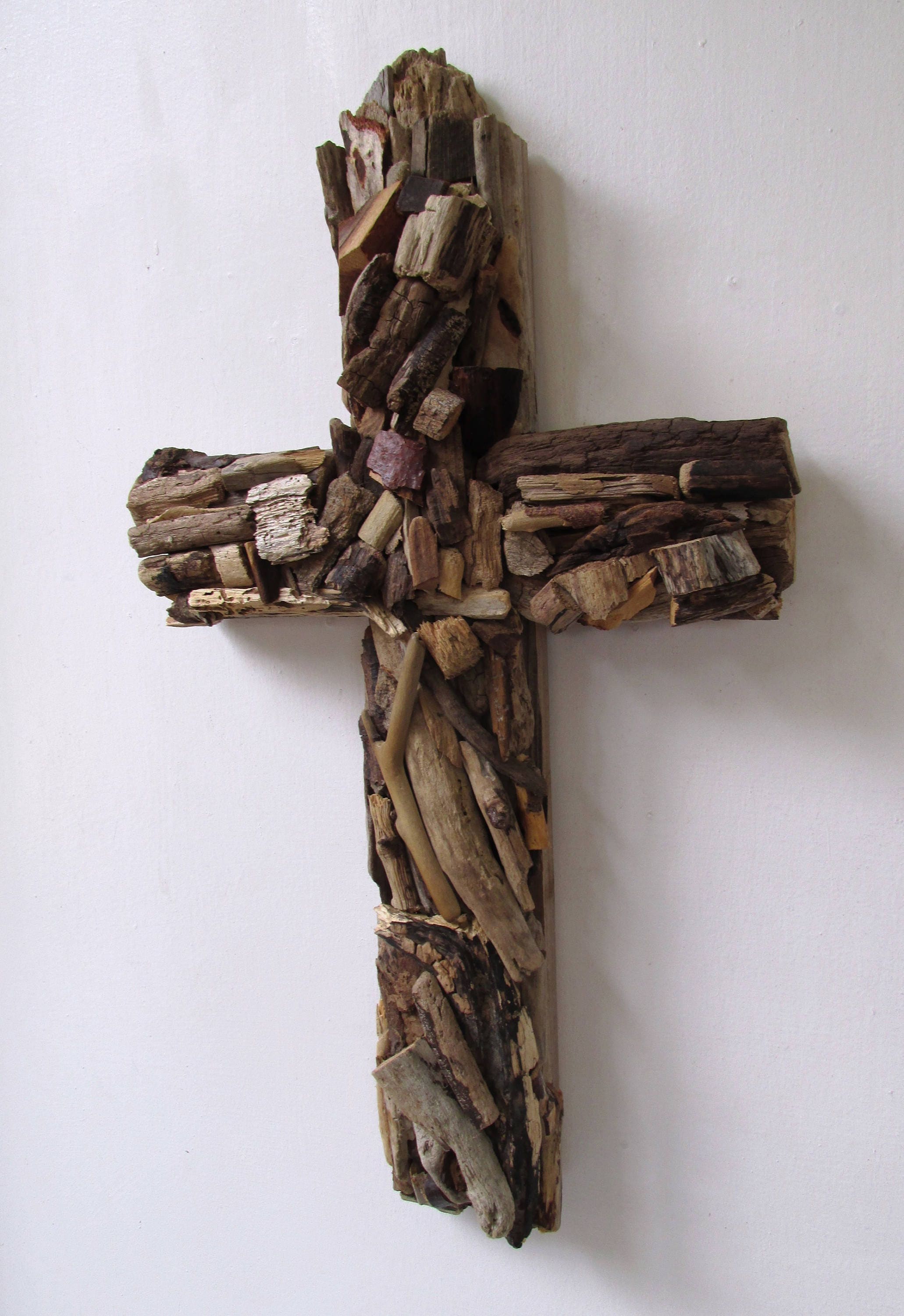 Driftwood Large Handmade Driftwood Cross Rustic Beach Home Etsy Canada
