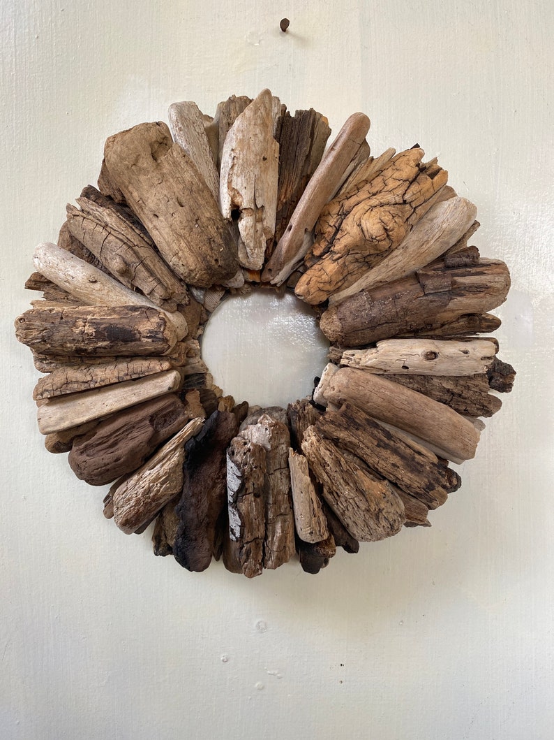 Driftwood Wreath, Rustic Home Decor, Beach Home Decor MADE TO ORDER door decor peacelovedriftwood, housewarming gift, beach wreath. Home. image 6