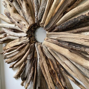 Driftwood wreath. Garden wreath. Outdoor decoration. Coastal wreath. Garden driftwood. Garden signs outdoor. image 10