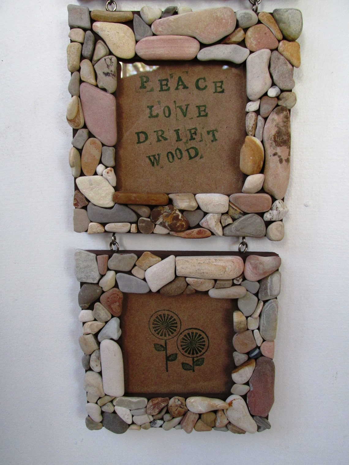Three Tiered Rock 3x3 Frames Rustic Home Decor Beach Home - Etsy