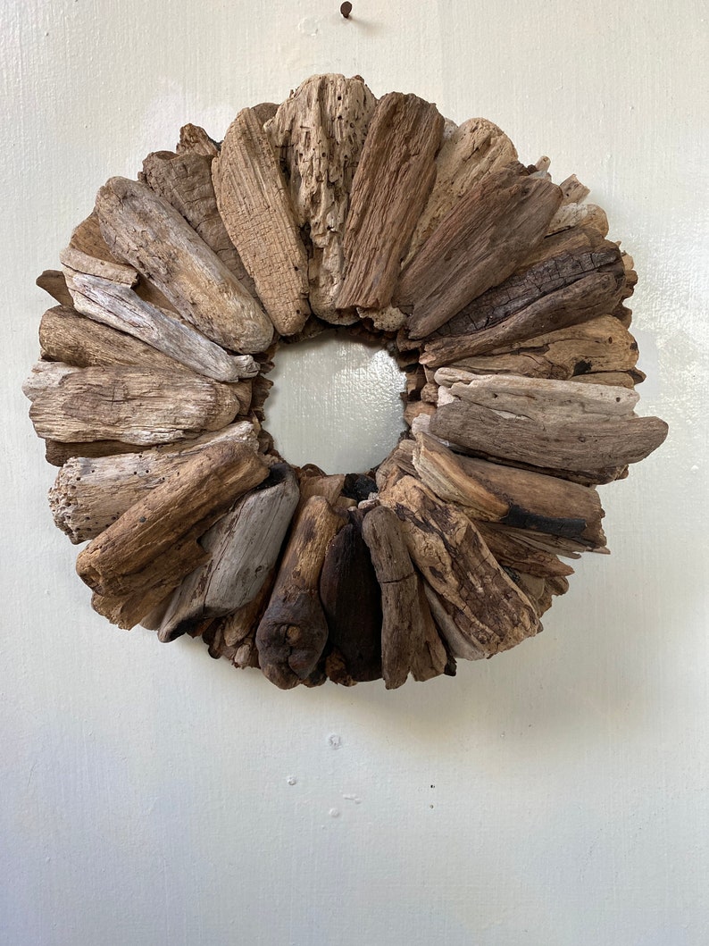 Driftwood Wreath, Rustic Home Decor, Beach Home Decor MADE TO ORDER door decor peacelovedriftwood, housewarming gift, beach wreath. Home. image 8