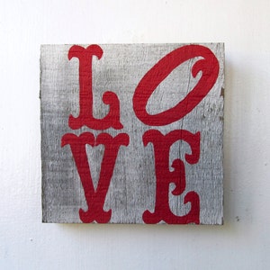 Love Shabby Chic Reclaimed Wood Art. Reclaimed Wood Art, Rustic Decor, Beach Decor, Valentine's Day Decor Ready to Ship image 5