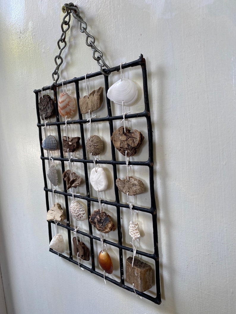 Authentic Found Lobster Cage With Shells Driftwood Metal - Etsy