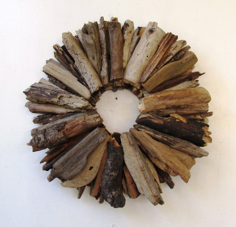 Driftwood Wreath, Rustic Home Decor, Beach Home Decor MADE TO ORDER door decor peacelovedriftwood, housewarming gift, beach wreath. Home. image 3