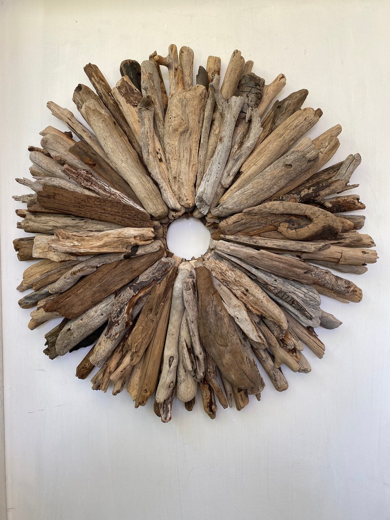 Driftwood wreath. Garden wreath. Outdoor decoration. Coastal wreath. Garden driftwood. Garden signs outdoor. image 8