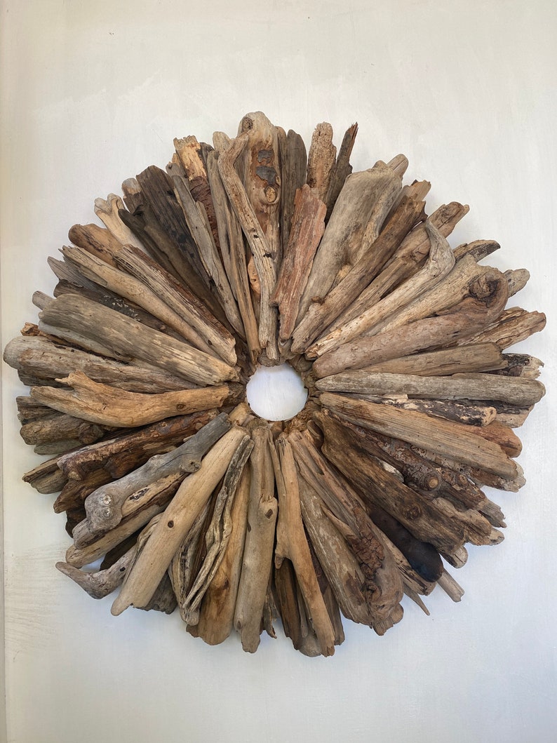 Driftwood wreath. Garden wreath. Outdoor decoration. Coastal wreath. Garden driftwood. Garden signs outdoor. image 9