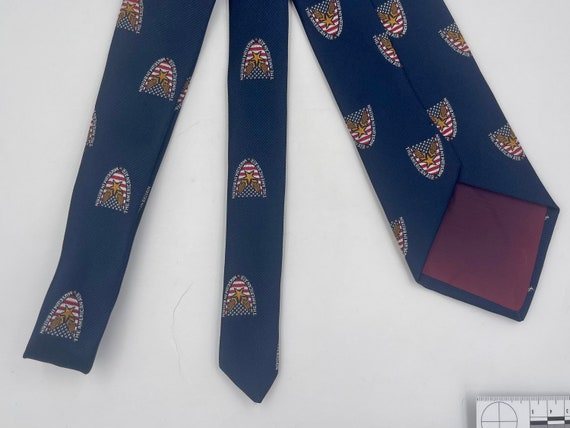 Vintage 1980s Navy Blue Souvenir Tie from The Ame… - image 8