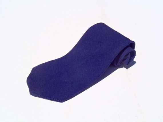 Vintage 1950s Solid Navy Blue Uniform Tie - image 1