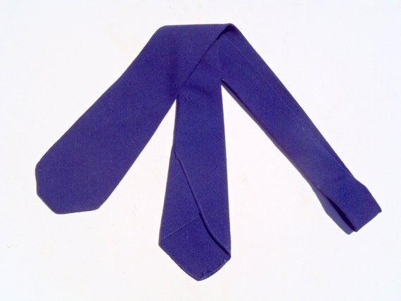 Vintage 1950s Solid Navy Blue Uniform Tie - image 2