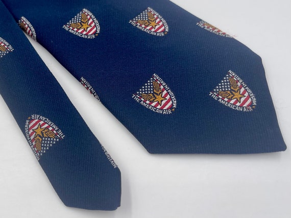 Vintage 1980s Navy Blue Souvenir Tie from The Ame… - image 2