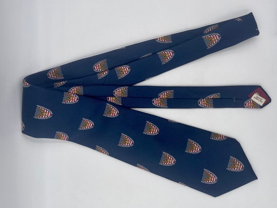 Vintage 1980s Navy Blue Souvenir Tie from The Ame… - image 3