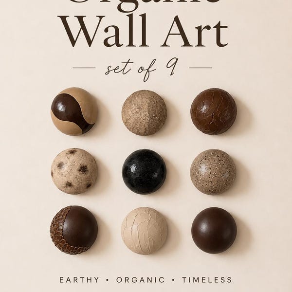 Handmade Organic Wall Art | Clay Wall Decor | Earthy Modern Home Decor | Wall Art , Decorative Art , Boho 3D Sphere Wall Decor