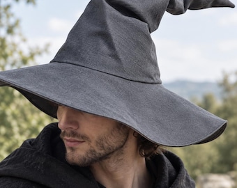 Fantasy Wizard Hat, Medieval Costume Headwear, Magical Cosplay Accessory, Renaissance Faire Outfit