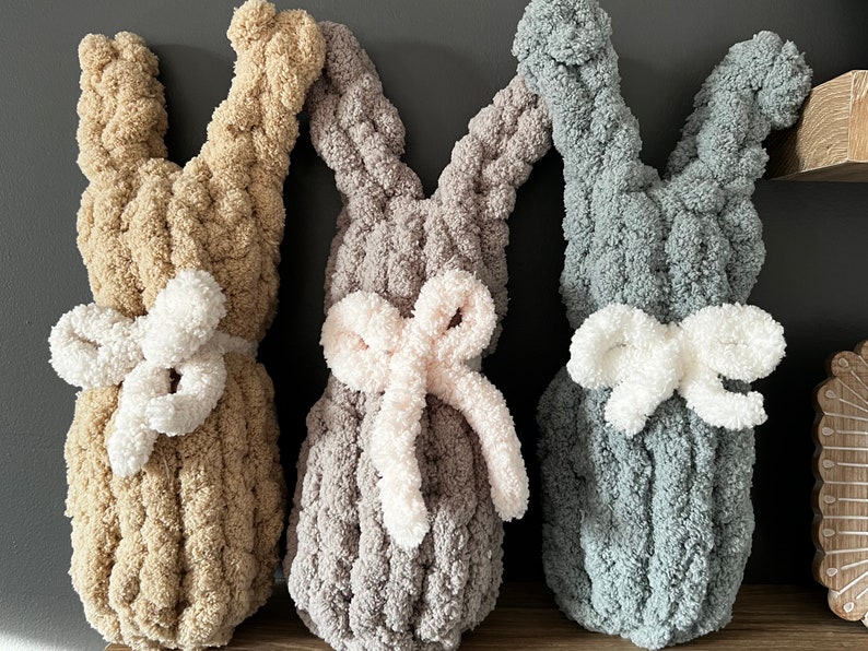 Handmade Stuffed Knit Bunny image 1