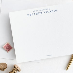 Personalized Stationary,  Notecards Personalized,  Flat Notecards, Personalized Thank You Notes - Modern Design, Printed on Luxury Cardstock