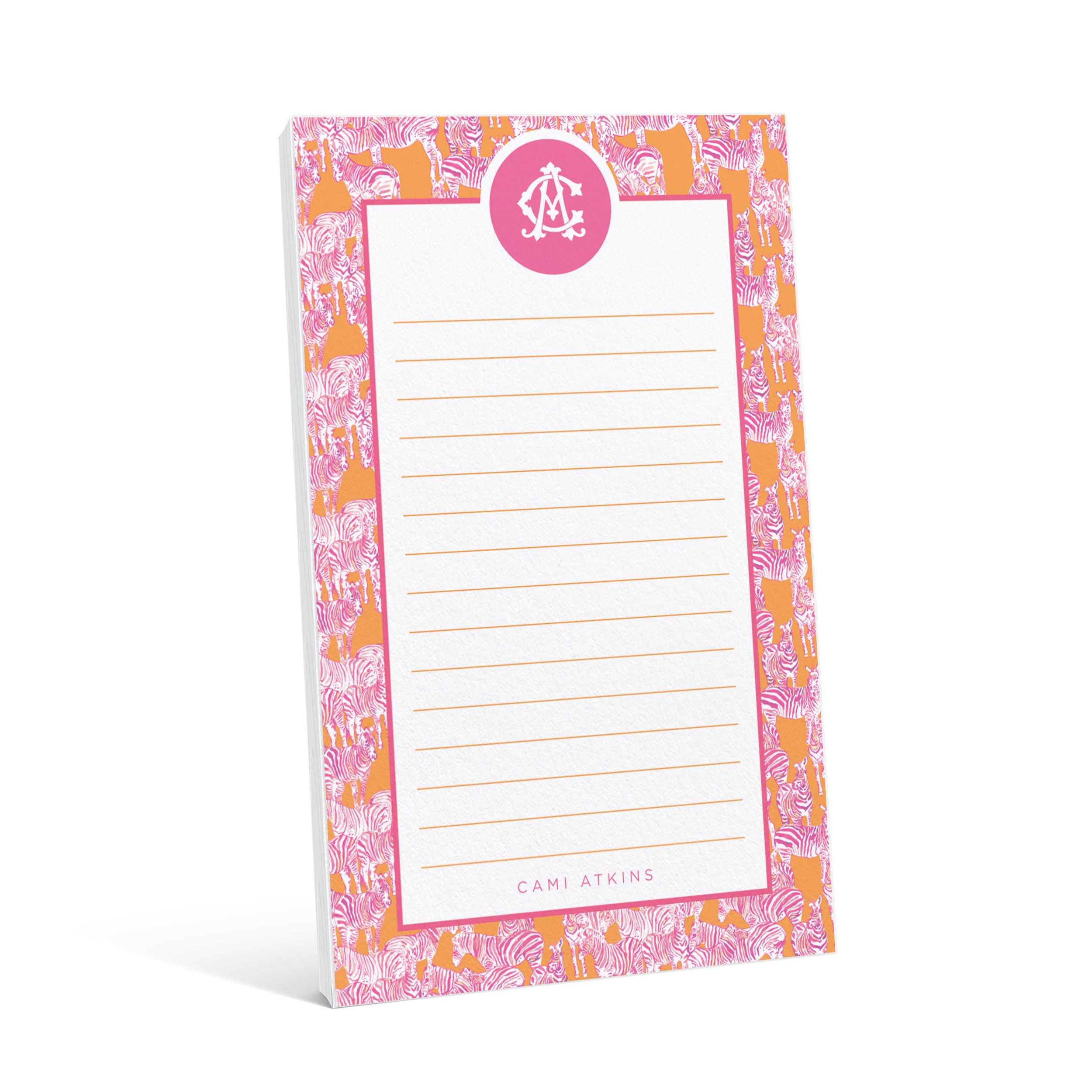 Personalized Notepad Preppy Notepad Monogram Notepad Etsy