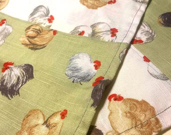 A pair of two Chick Tea towels