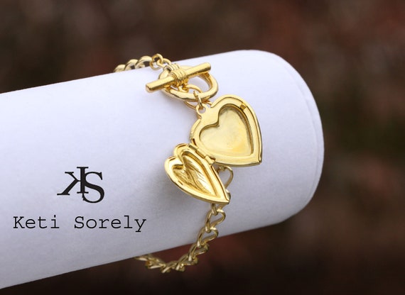 heart locket bracelet