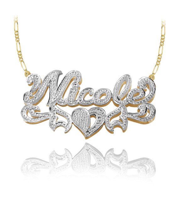 Handmade Name Necklace With Diamond 
